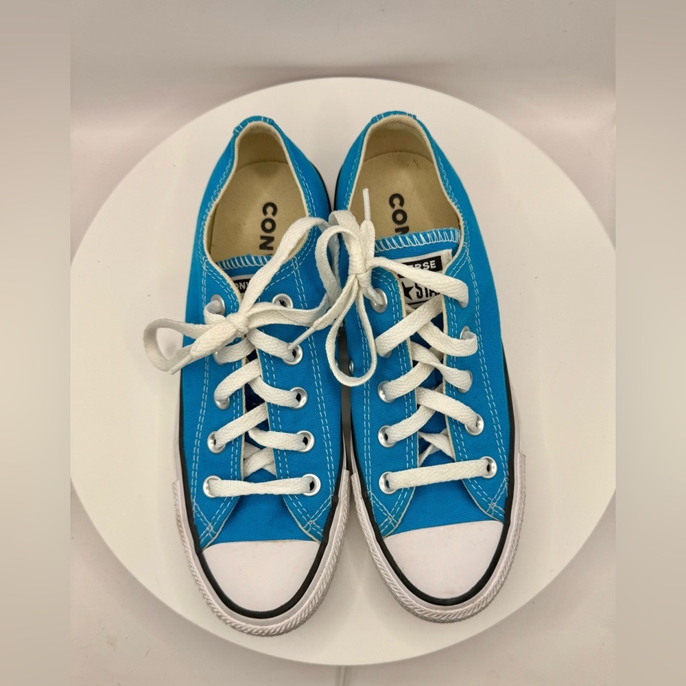 Converse Chuck Taylor All Star Low Top Sneakers Blue Size 5.5 Women 3.5 Men - Picture 9 of 11